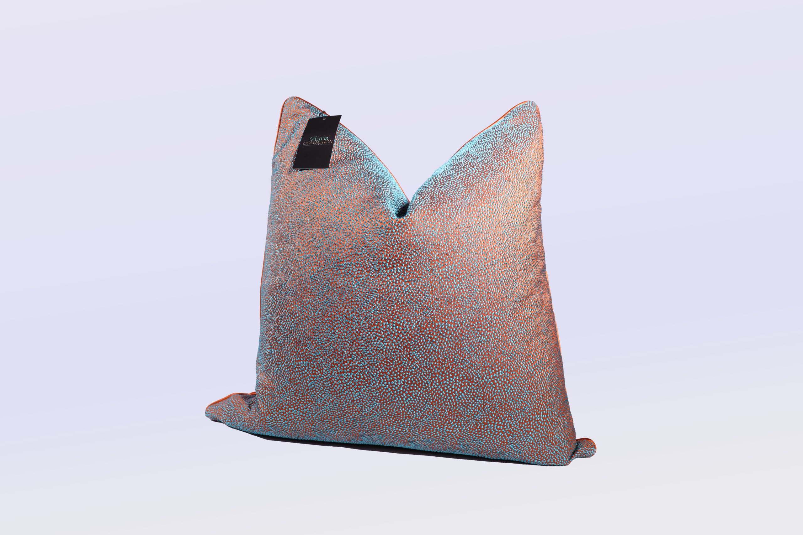 Aqua Orange - 24" Square Luxury Collection Pillow Case w/Hidden Zipper (insert not included)