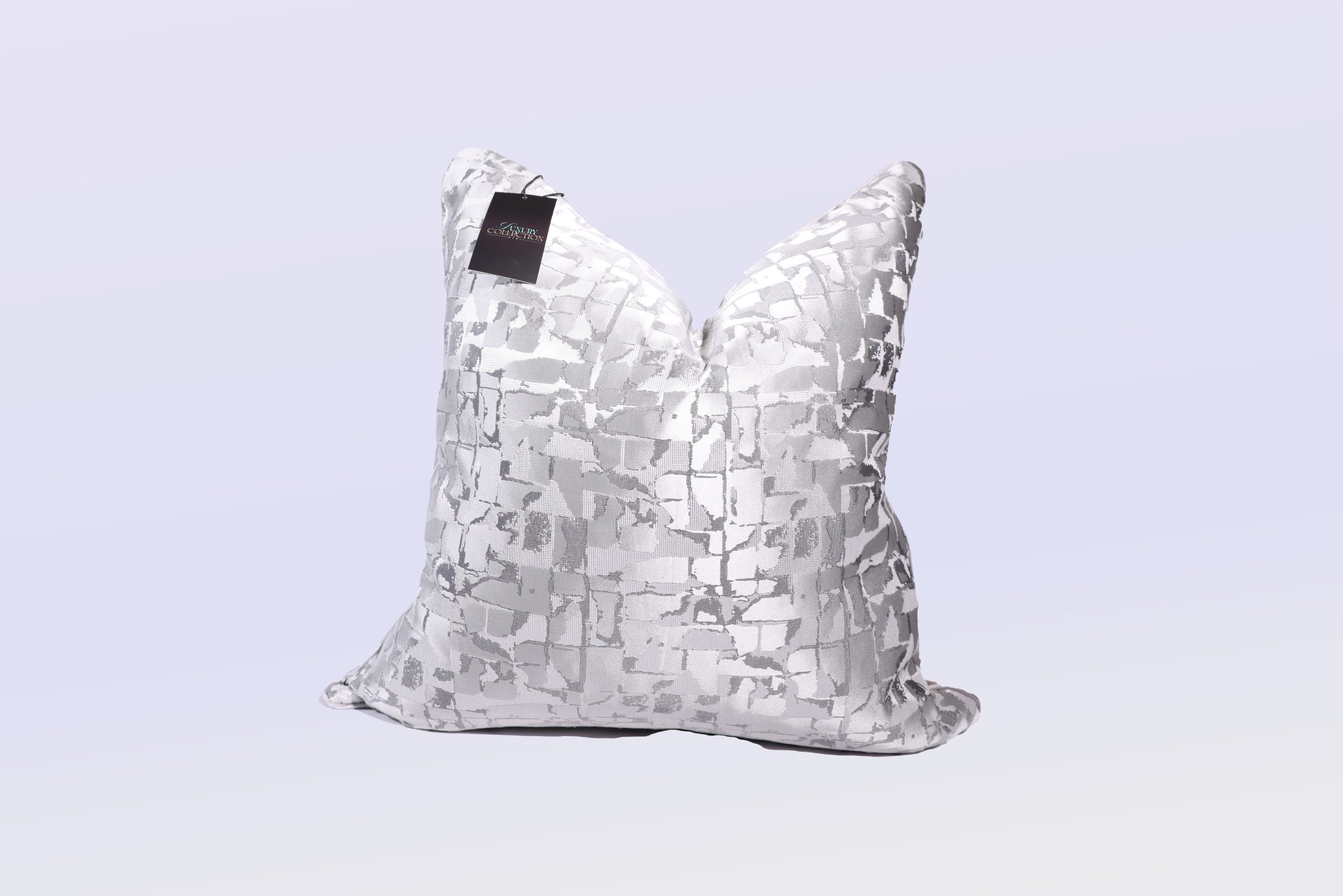 Chrome Diamonds - 24" Square Luxury Collection Pillow Case w/Hidden Zipper (insert not included)