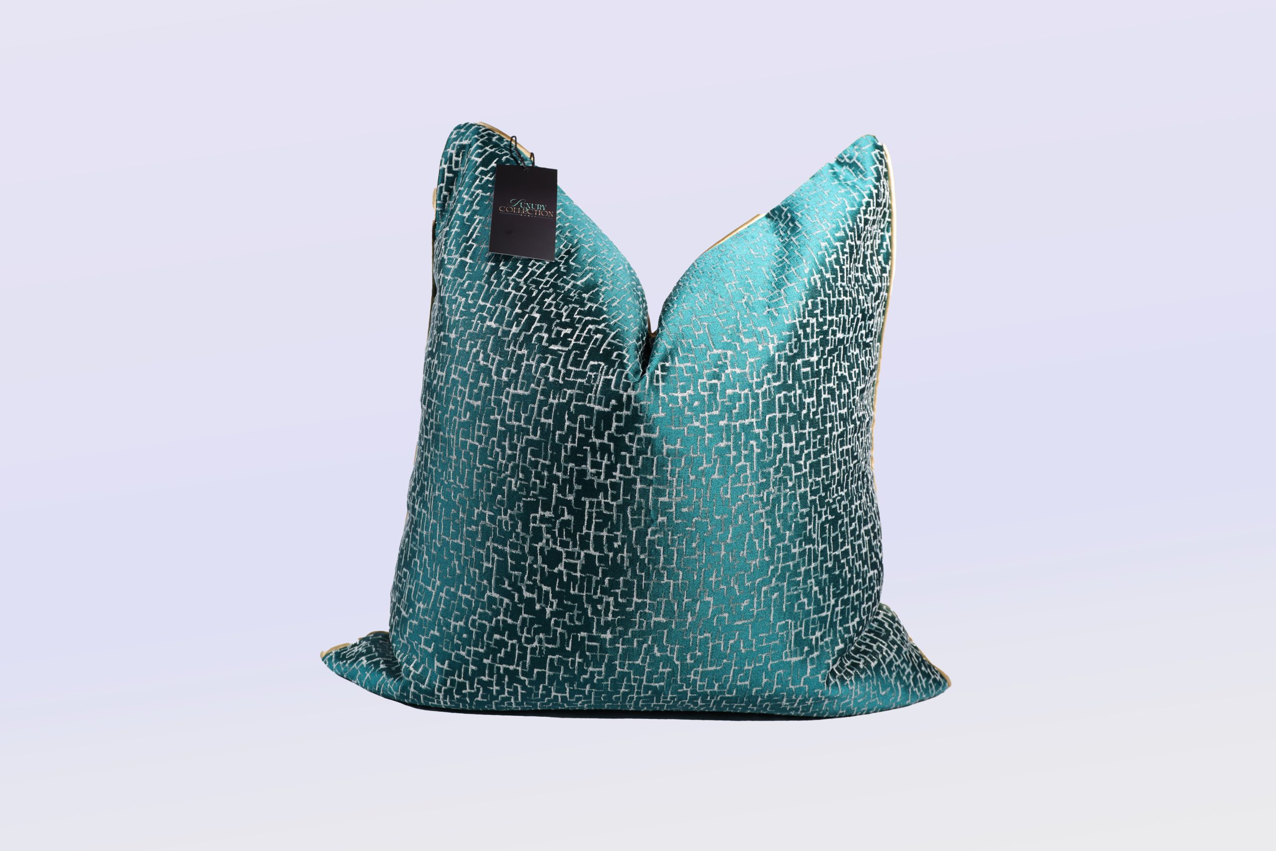 Emerald Blocks- 24" Square Luxury Collection Pillow Case w/Hidden Zipper (insert not included)