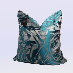 Emerald Waves - 24" Square Luxury Collection Pillow Case w/Hidden Zipper (insert not included)