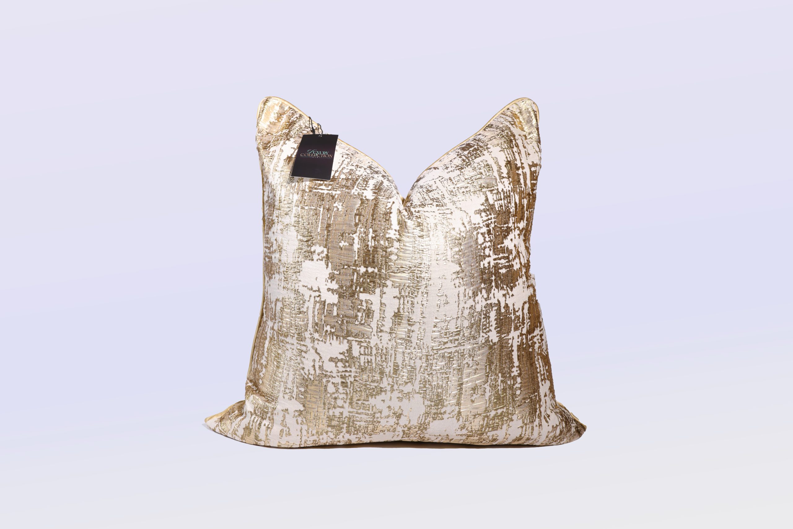 Golden White - 24" Square Luxury Collection Pillow Case w/Hidden Zipper (insert not included)