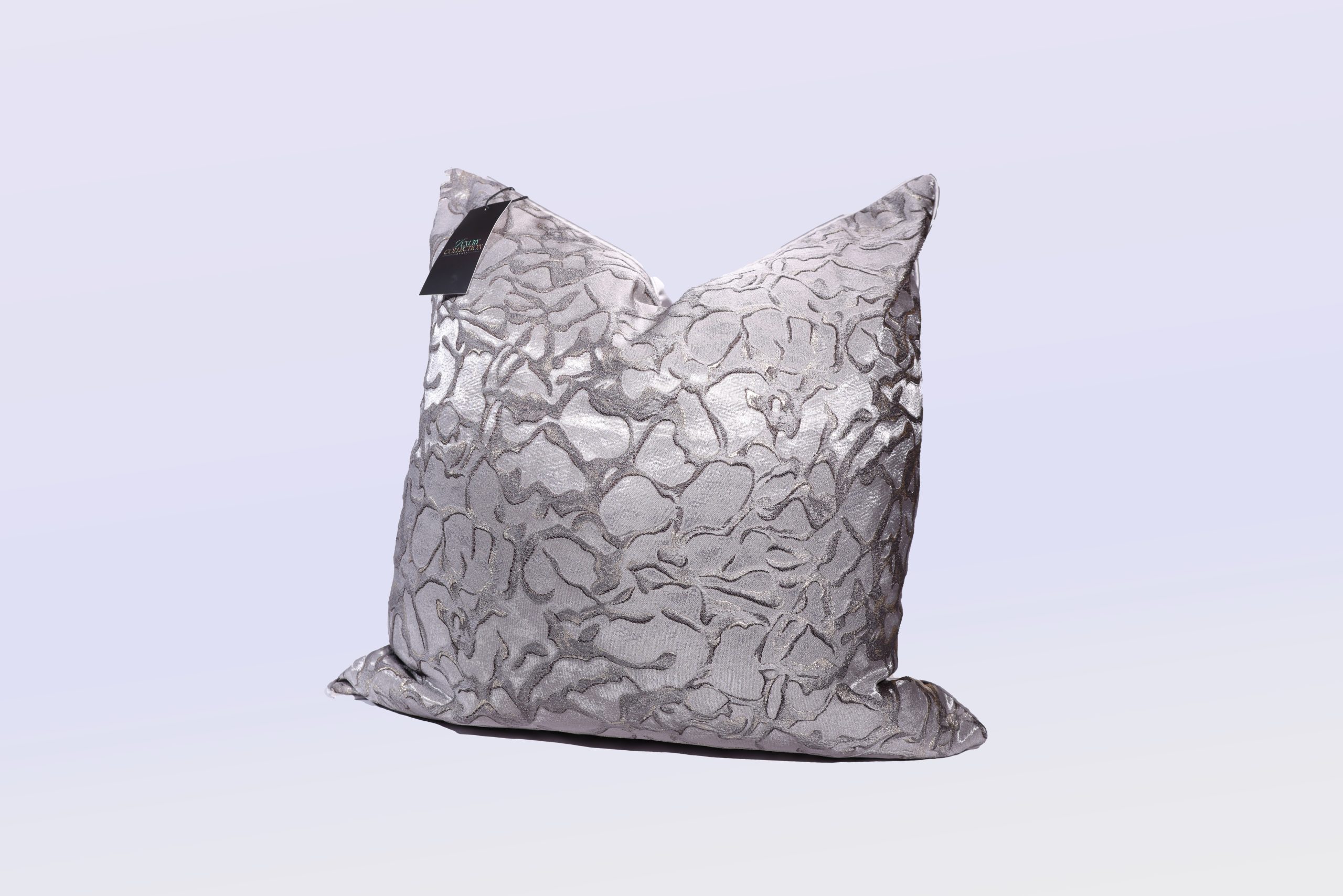 Gray Marble - 24" Square Luxury Collection Pillow Case w/Hidden Zipper (insert not included)
