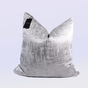 Gray and Silver - 24" Square Luxury Collection Pillow Case w/Hidden Zipper (insert not included)