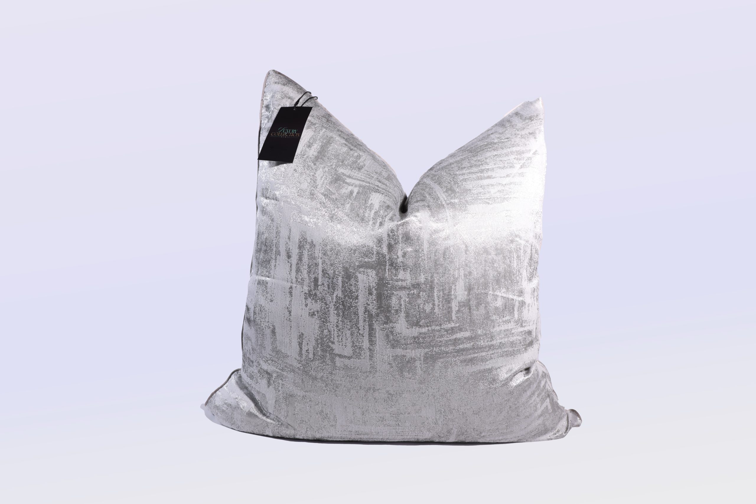 Gray and Silver - 24" Square Luxury Collection Pillow Case w/Hidden Zipper (insert not included)