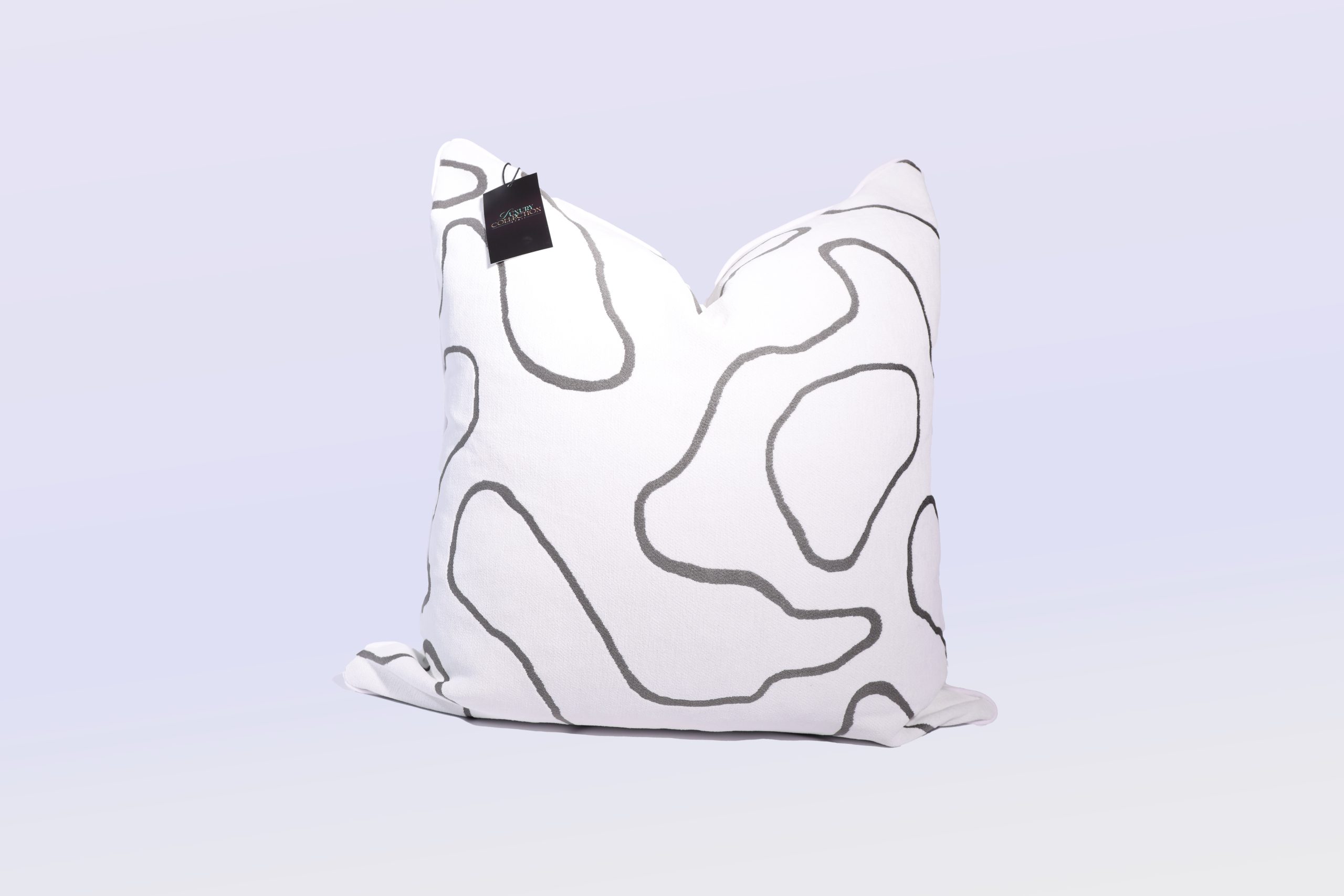 Gray-and-White-illusions - 24" Square Luxury Collection Pillow Case w/Hidden Zipper (insert not included)