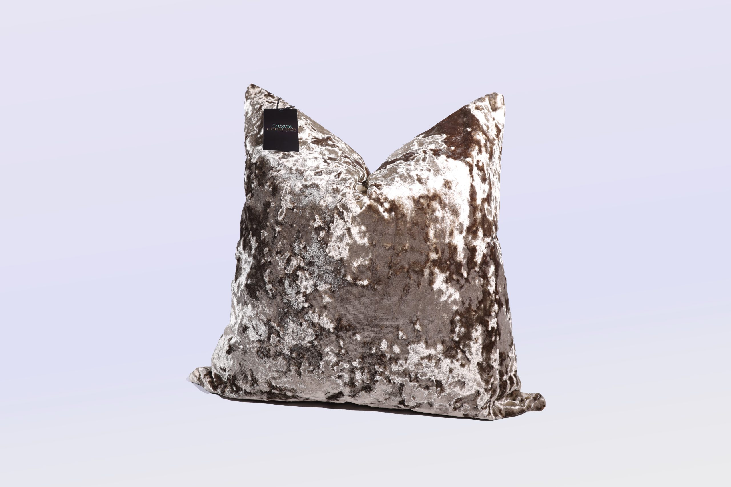 Neutral Velvet - 24" Square Luxury Collection Pillow Case w/Hidden Zipper (insert not included)